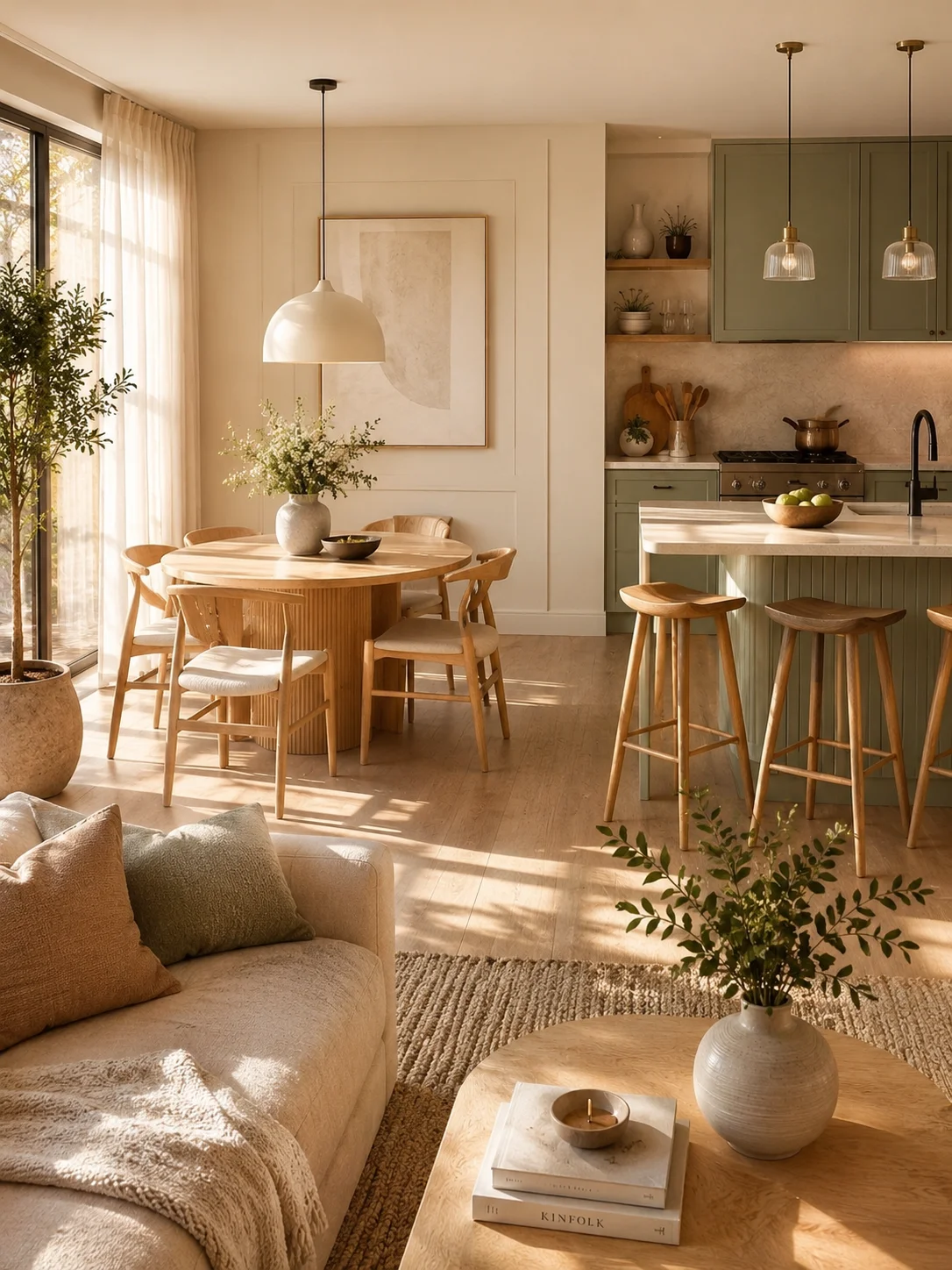 Interior after paint color visualization