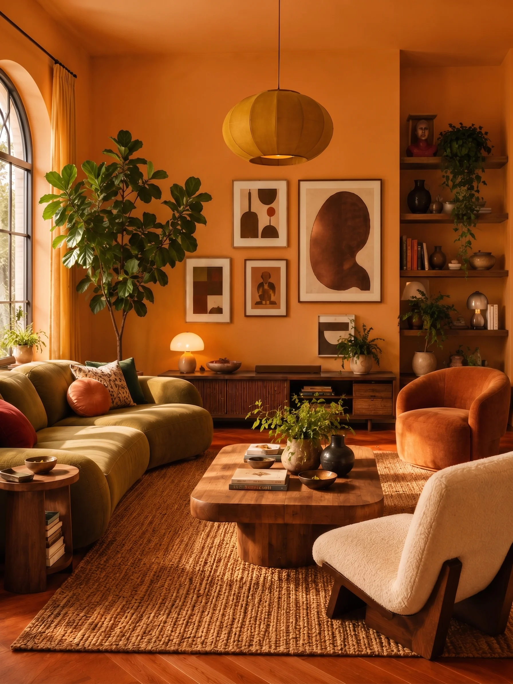 Living room after paint color visualization
